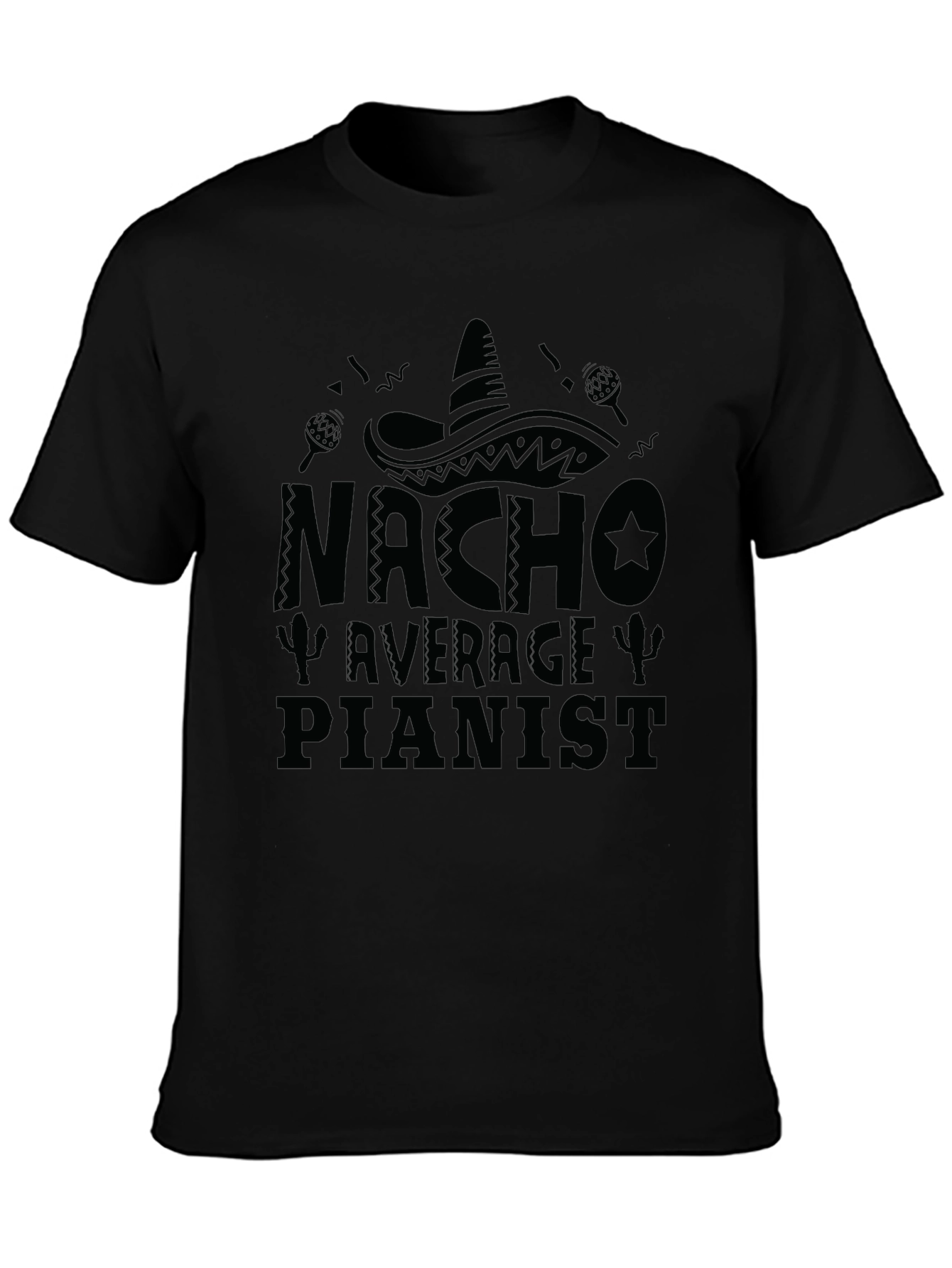 Nacho Average Pianist Graphic T-Shirt