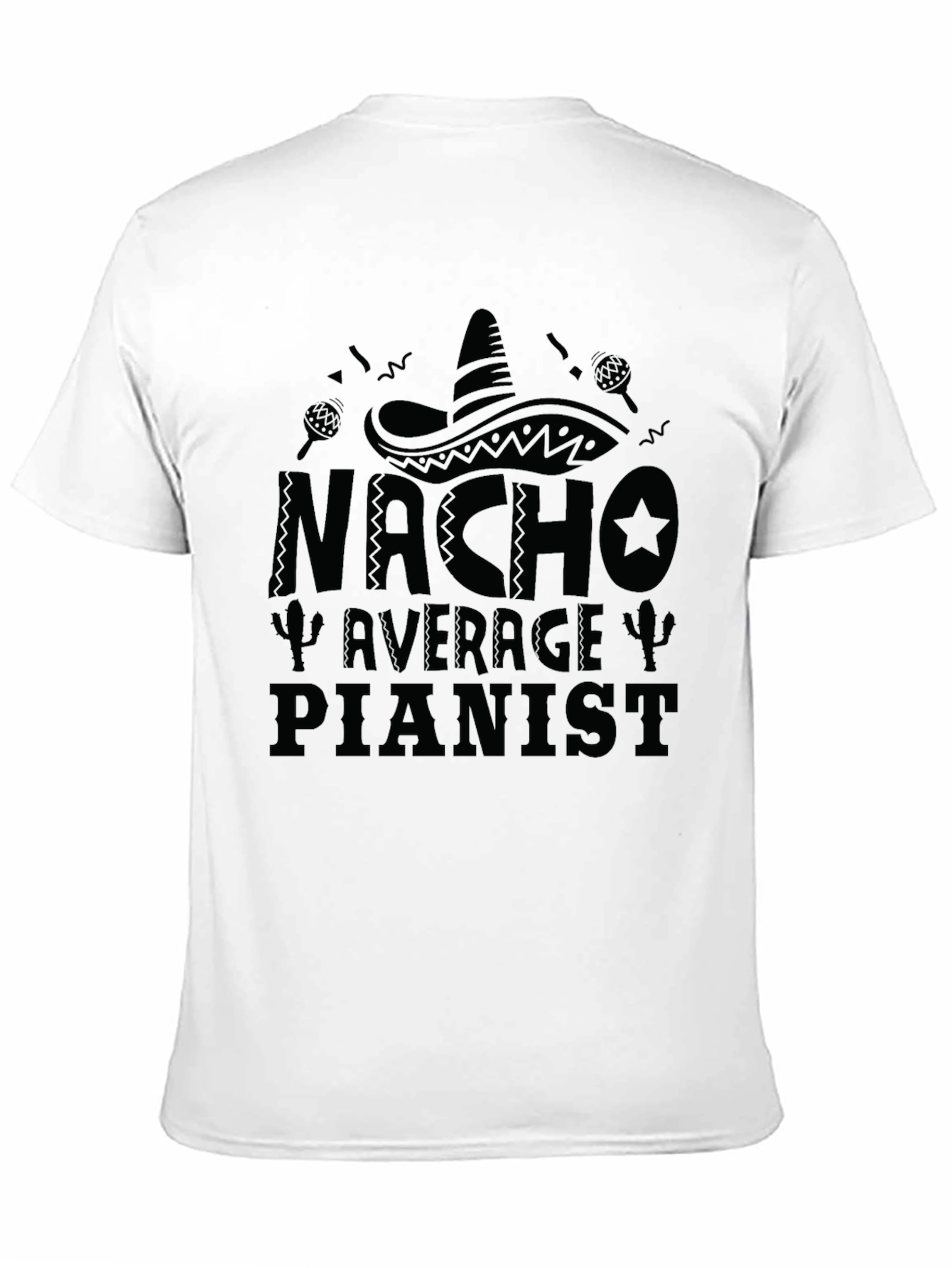 Nacho Average Pianist Graphic T-Shirt