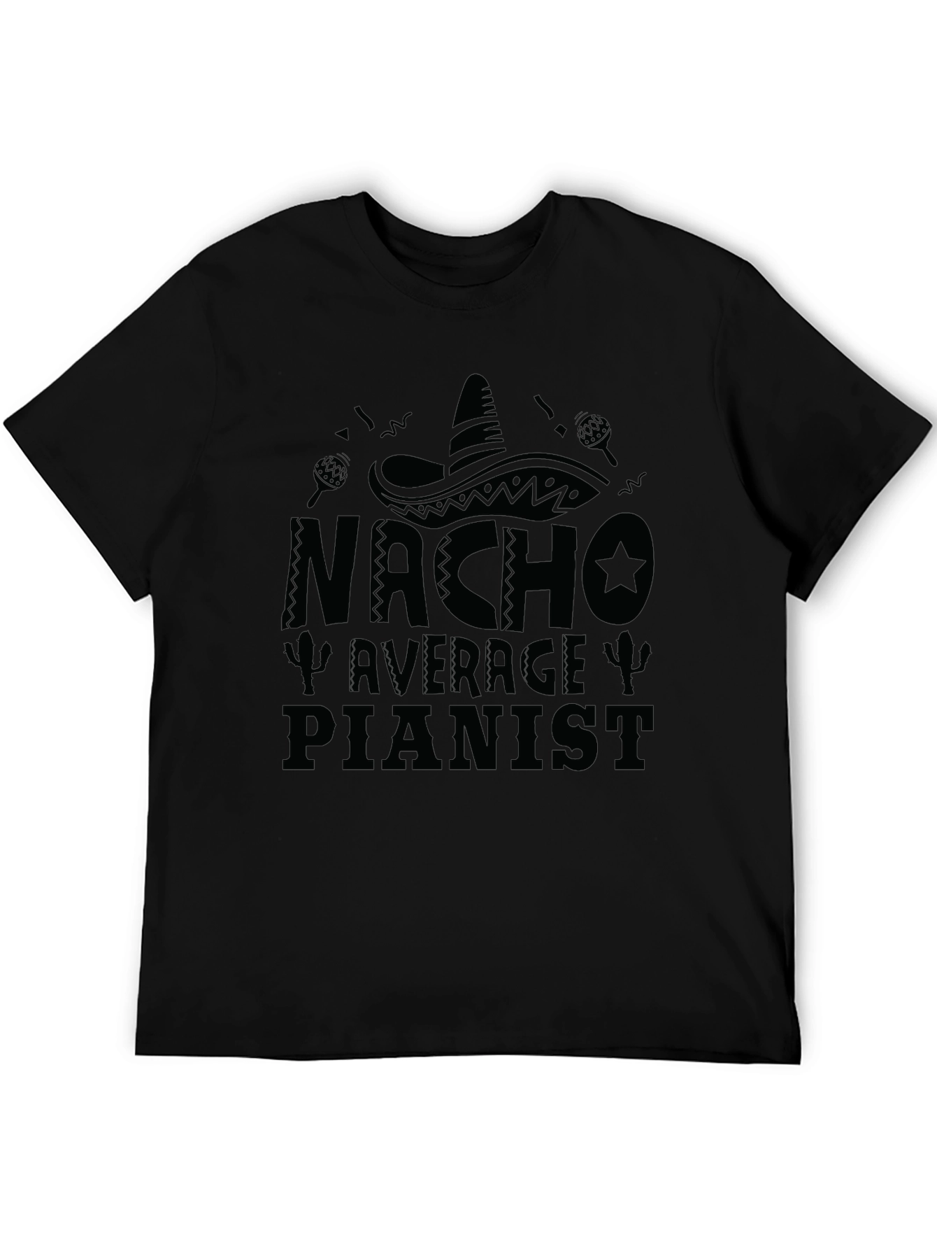 Nacho Average Pianist Graphic T-Shirt