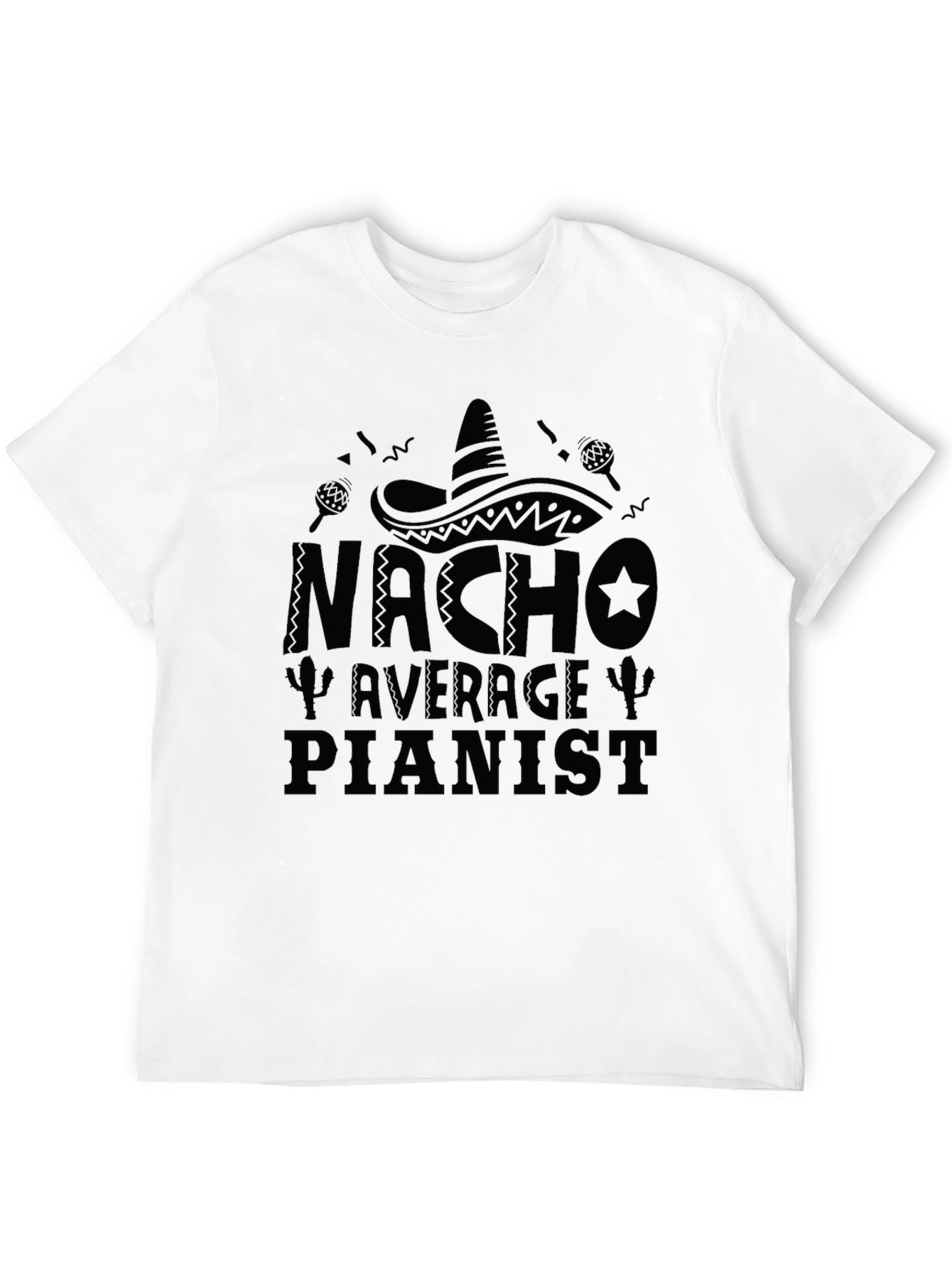 Nacho Average Pianist Graphic T-Shirt
