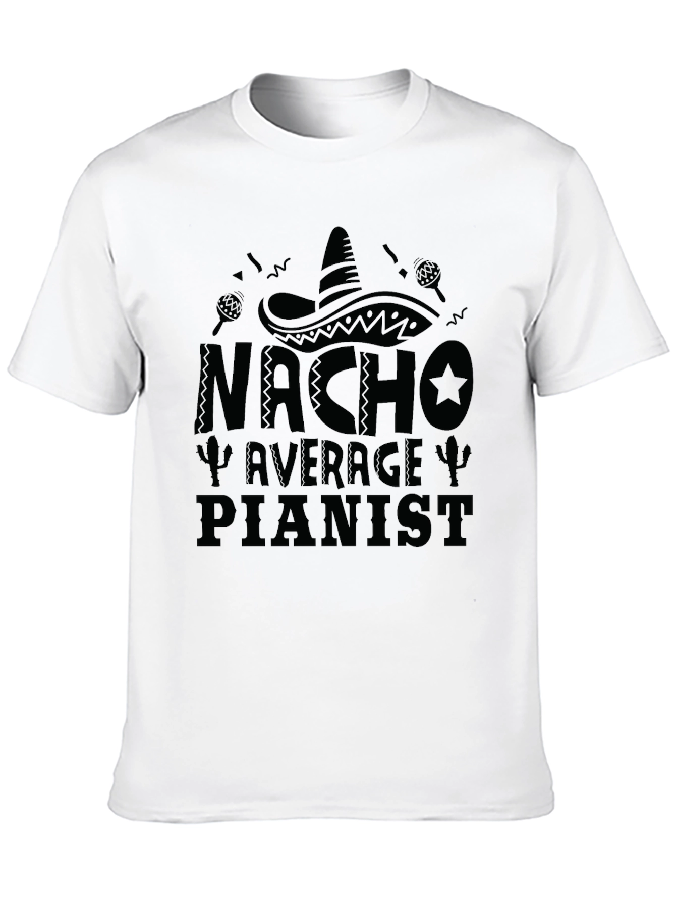 Nacho Average Pianist Graphic T-Shirt