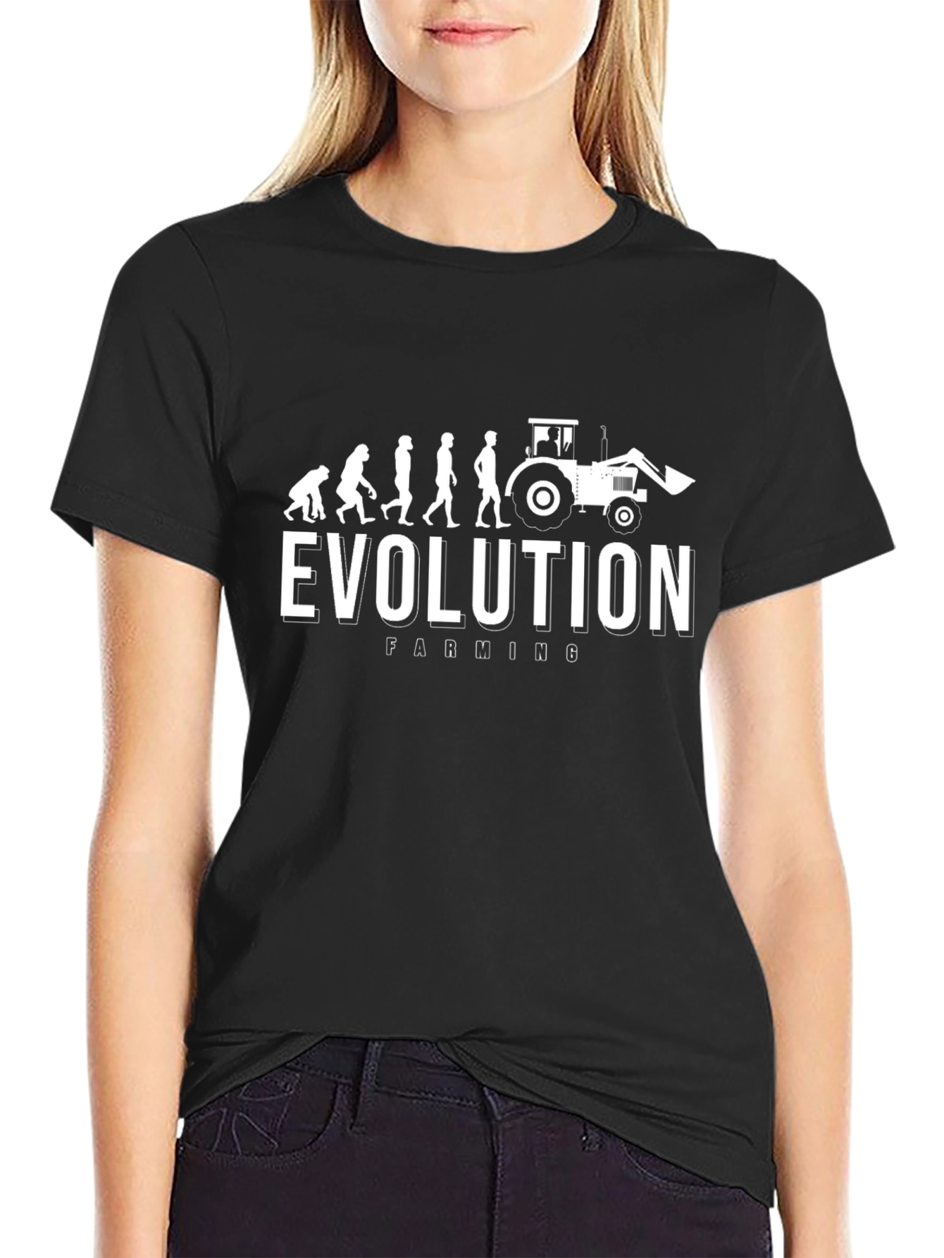 Evolution Farming Black Graphic Tee