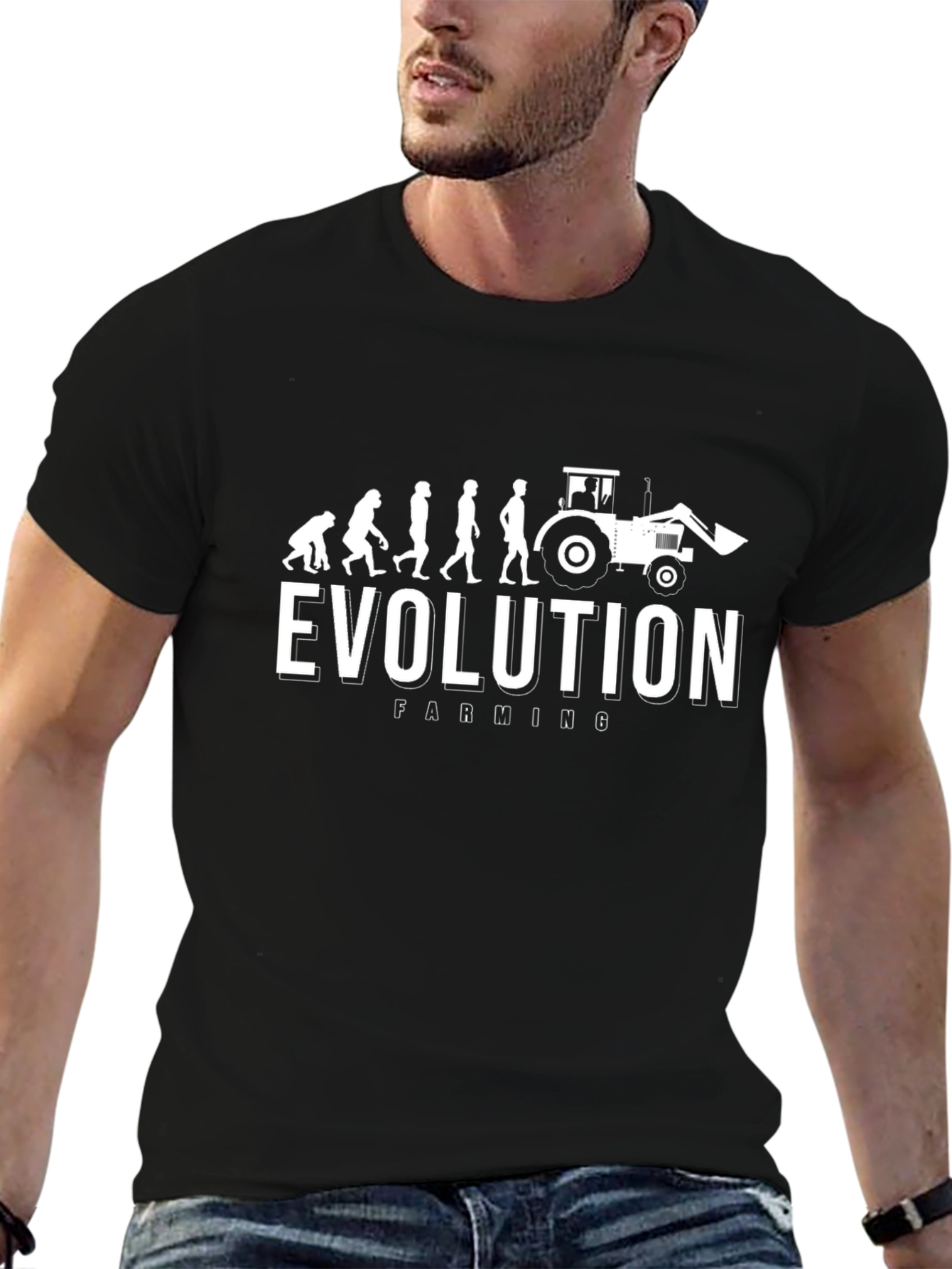 Evolution Farming Black Graphic Tee