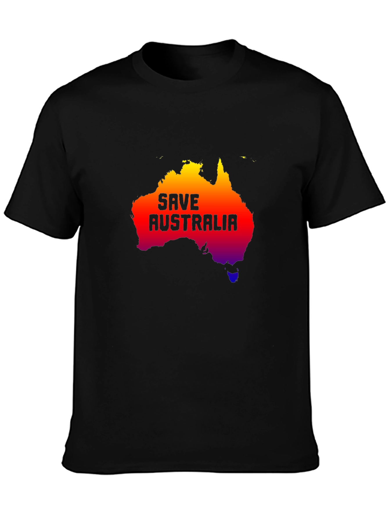 Save Australia Graphic Tee - Black Cotton T-Shirt
