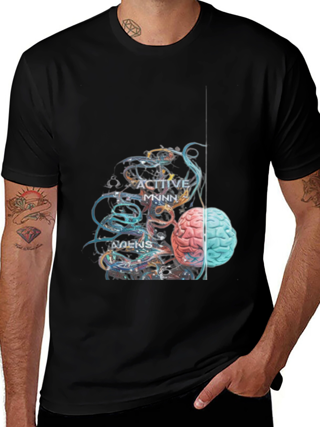 Active Minds Brain Graphic T-Shirt