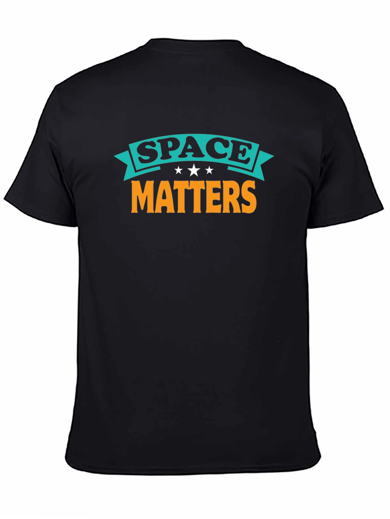 Space Matters Graphic Tee - Black Cotton T-Shirt