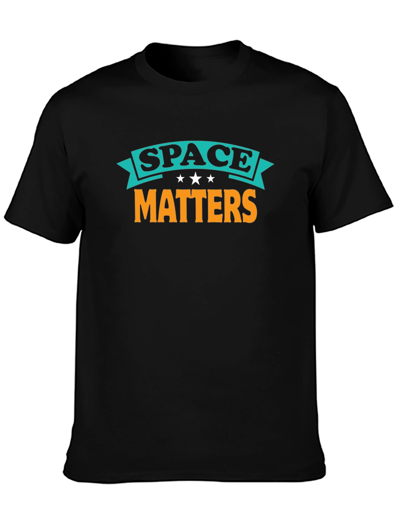 Space Matters Graphic Tee - Black Cotton T-Shirt