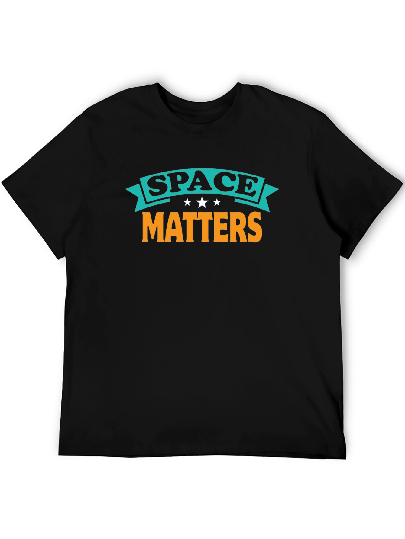 Space Matters Graphic Tee - Black Cotton T-Shirt