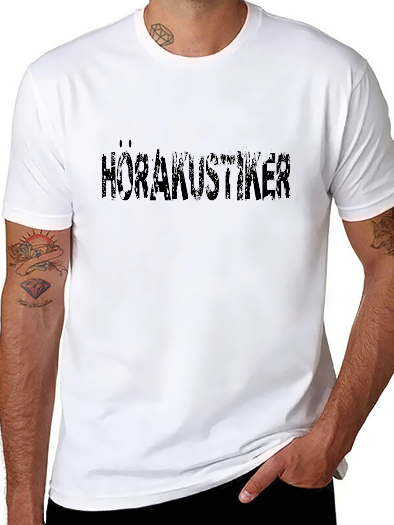 Hörakustiker Graphic Tee - Black Cotton T-Shirt
