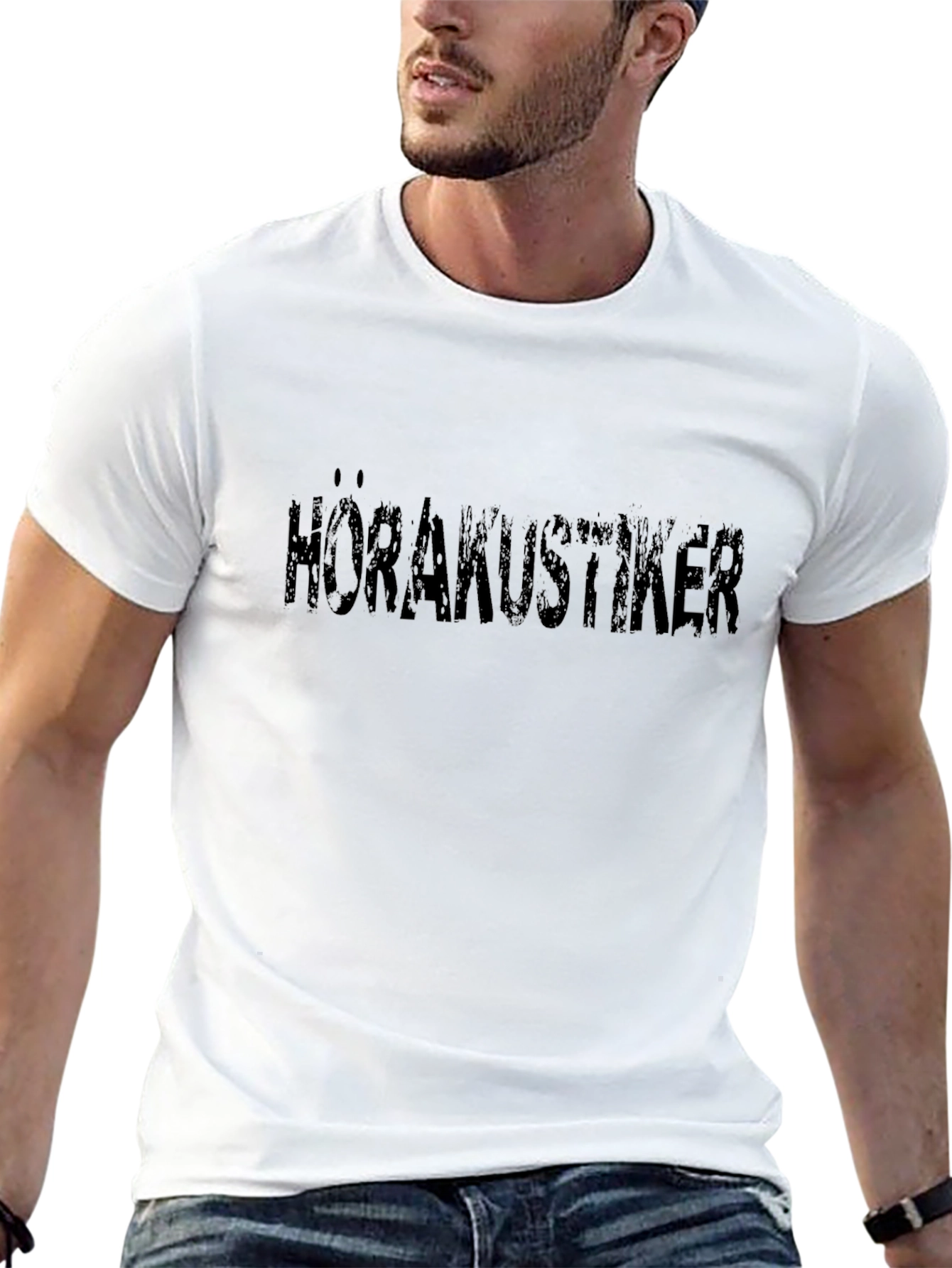 Hörakustiker Graphic Tee - Black Cotton T-Shirt