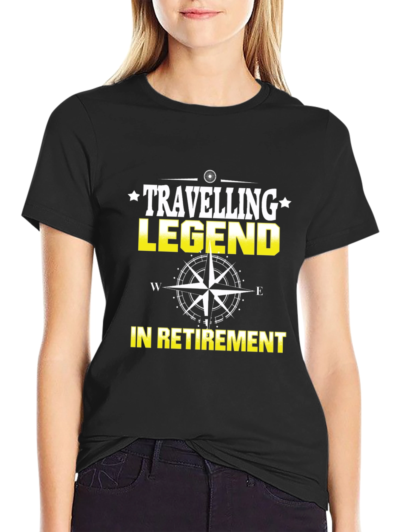 Travelling Legend in Retirement Black T-Shirt