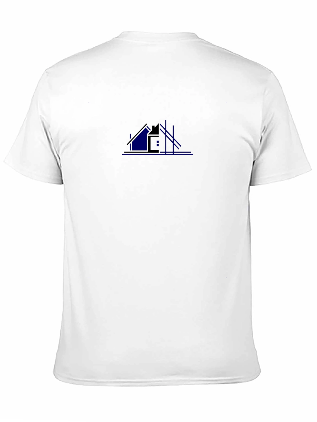 Mens Black T-Shirt with Construction Logo