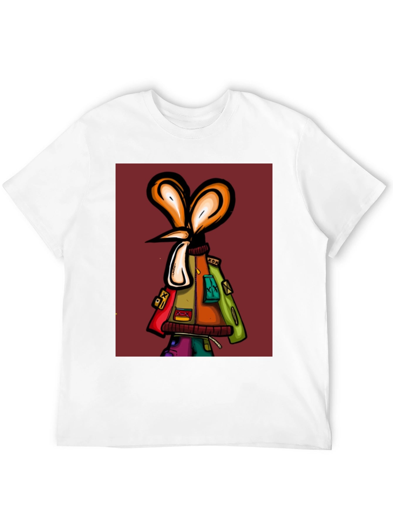 Unique Graphic Print Black T-Shirt