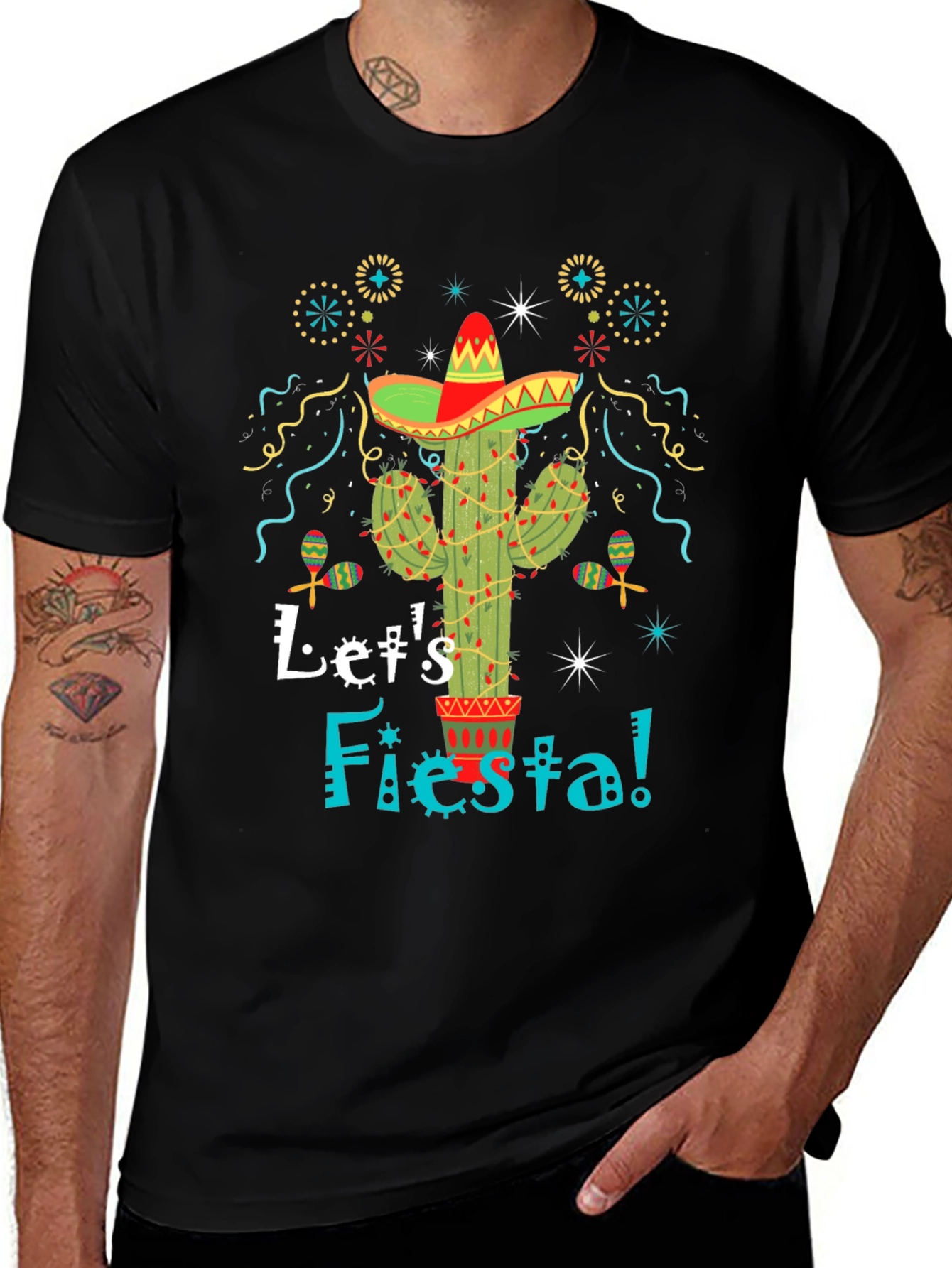 Lets Fiesta Cactus Graphic Tee