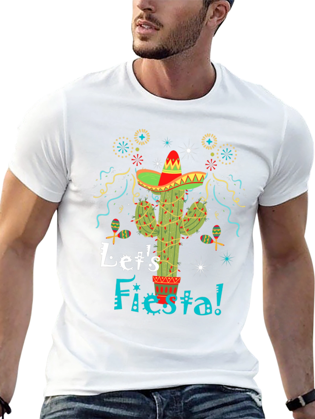 Lets Fiesta Cactus Graphic Tee