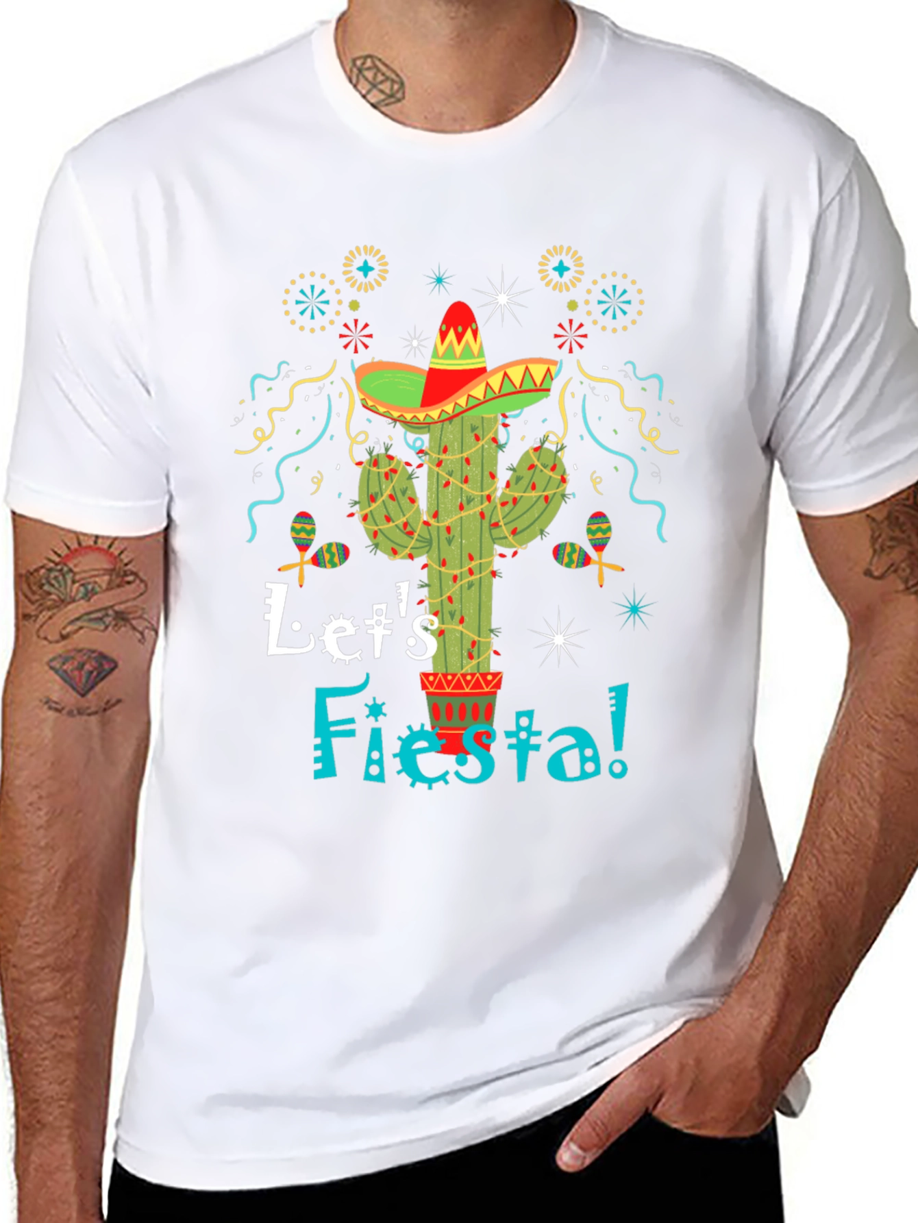 Lets Fiesta Cactus Graphic Tee