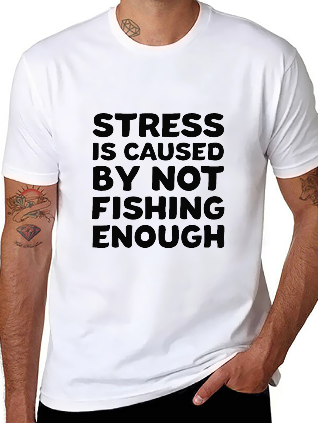 Stress Fishing T-Shirt - Fishermans Humor Tee