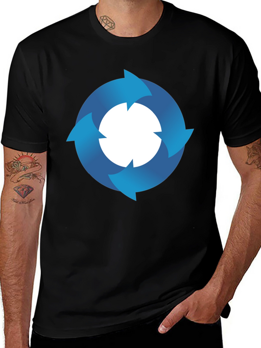 Circular Arrow Graphic T-Shirt - Mens Black Tee