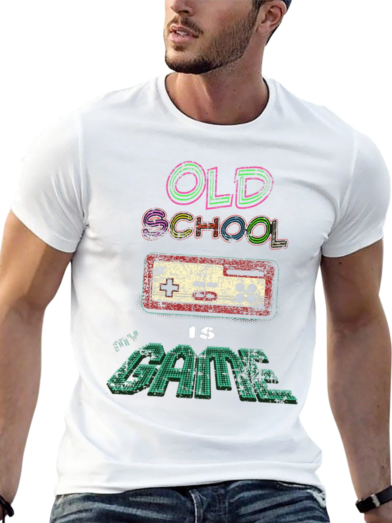 Old School Gamer T-Shirt - Black Retro Gaming