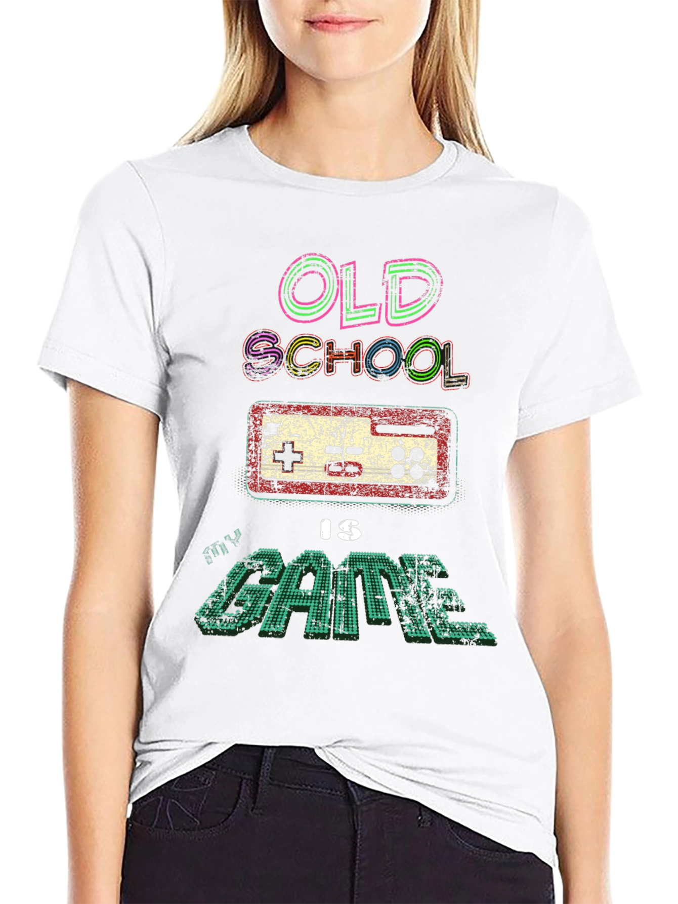 Old School Gamer T-Shirt - Black Retro Gaming