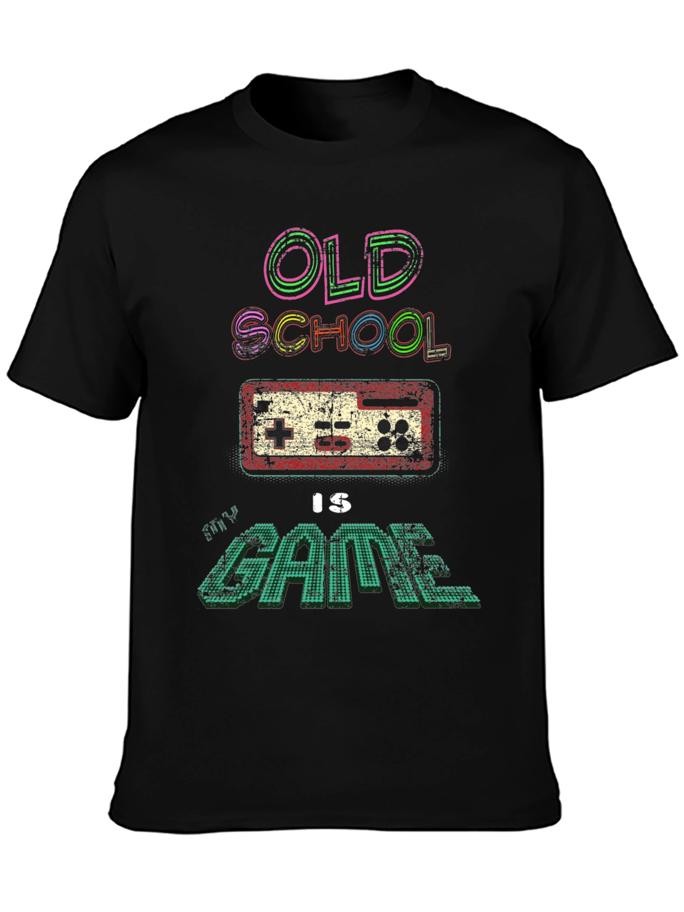Old School Gamer T-Shirt - Black Retro Gaming
