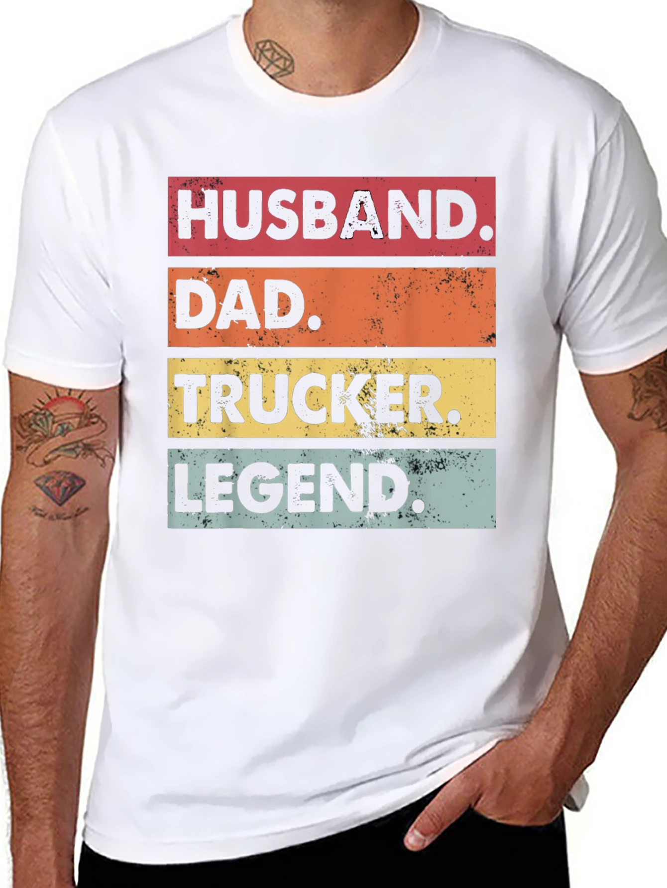 Husband Dad Trucker Legend Graphic Tee