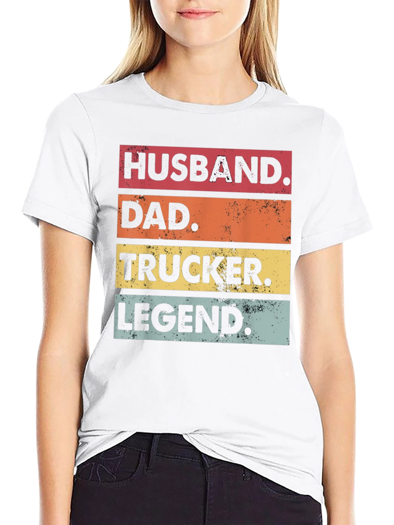 Husband Dad Trucker Legend Graphic Tee