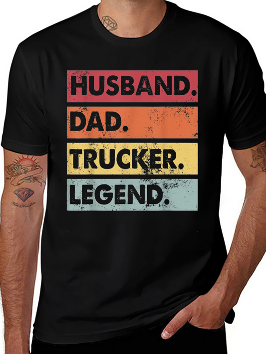 Husband Dad Trucker Legend Graphic Tee