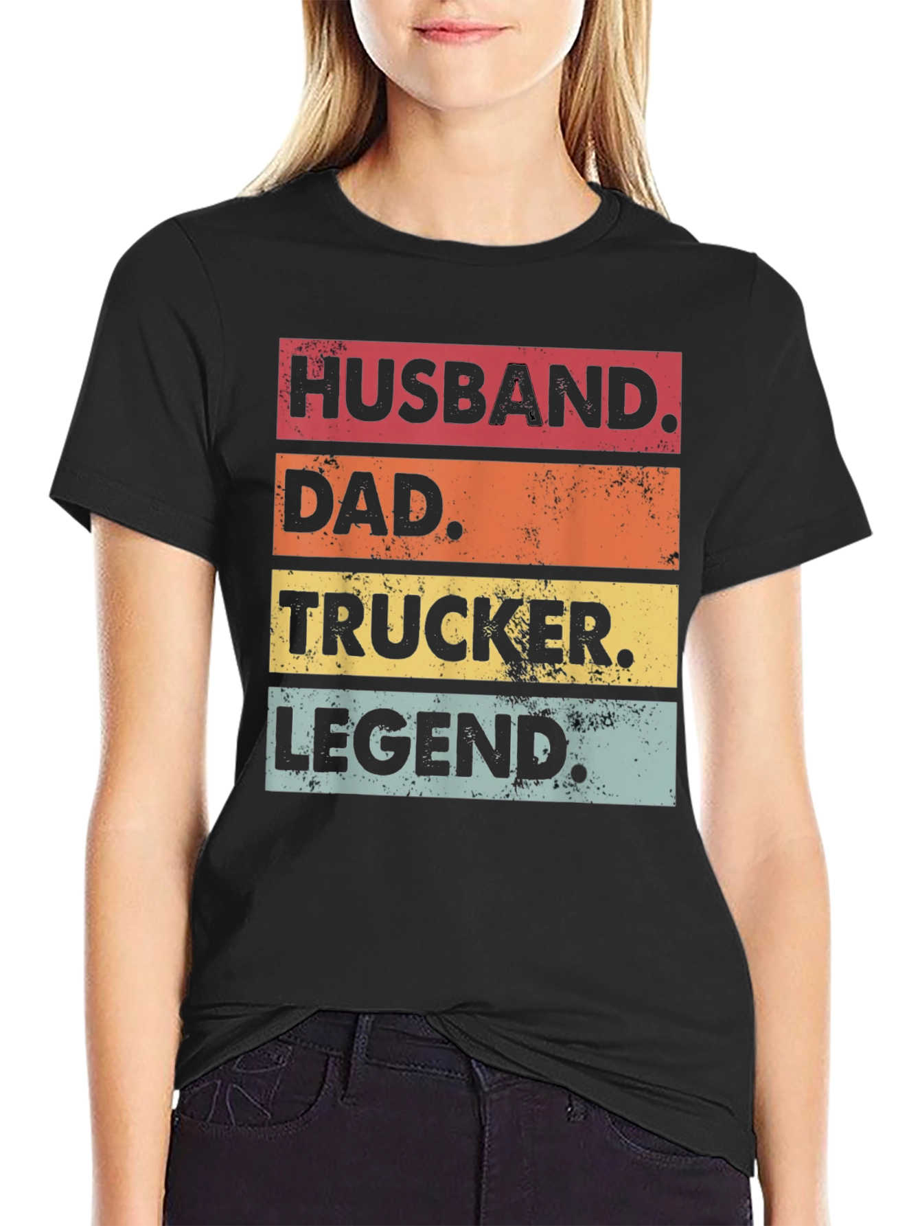 Husband Dad Trucker Legend Graphic Tee