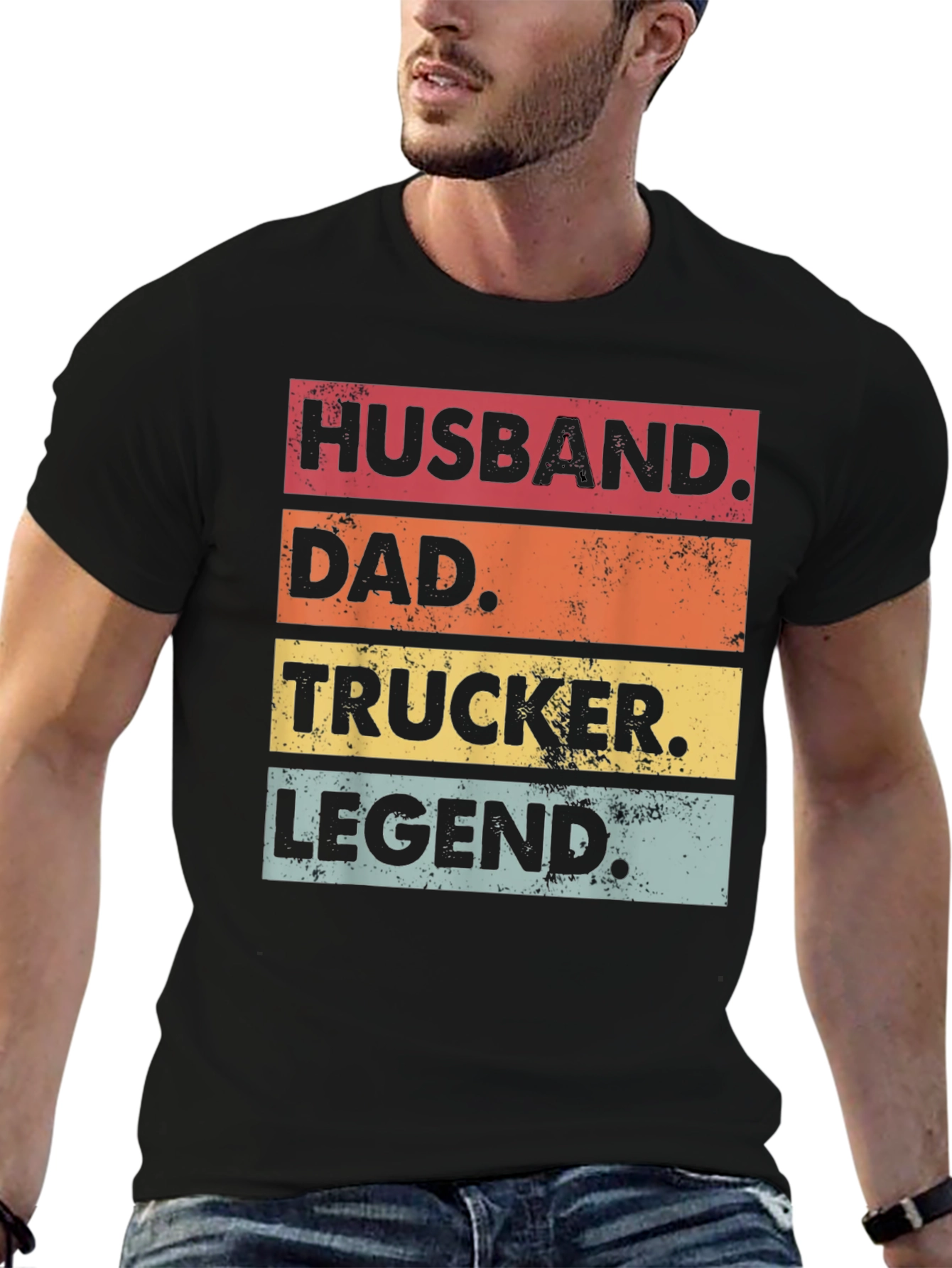 Husband Dad Trucker Legend Graphic Tee