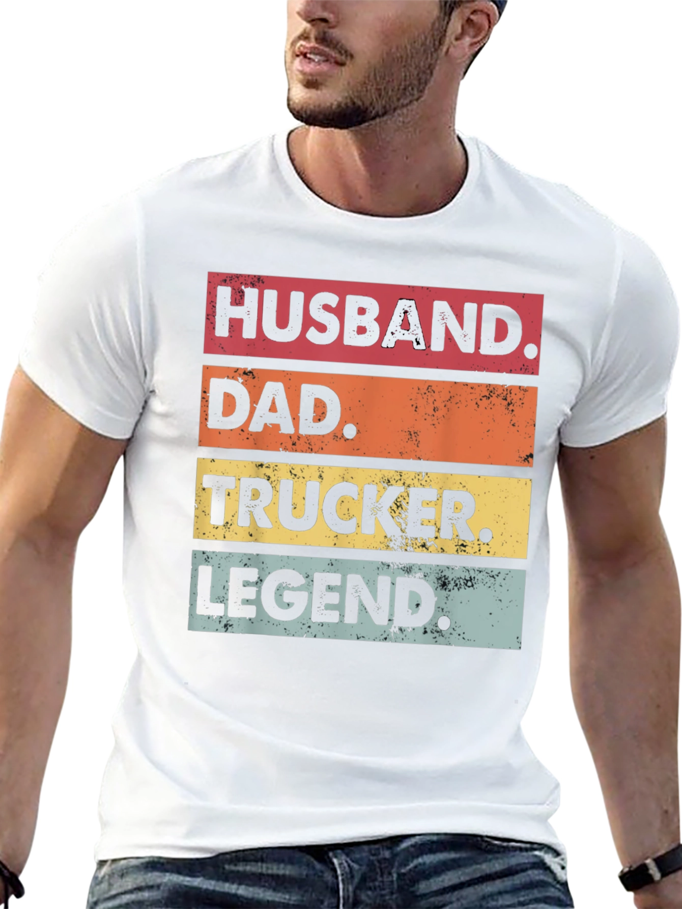 Husband Dad Trucker Legend Graphic Tee