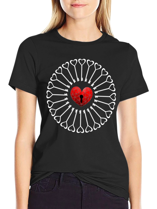 Heart & Key T-Shirt - Unlock Your Style!