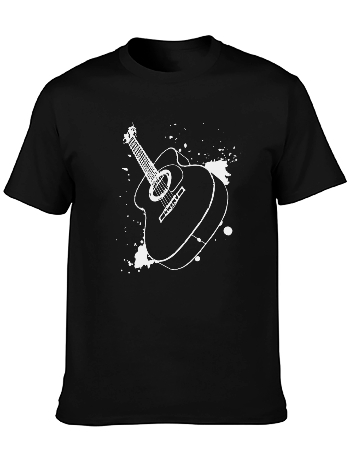 Guitar Graphic Black T-Shirt