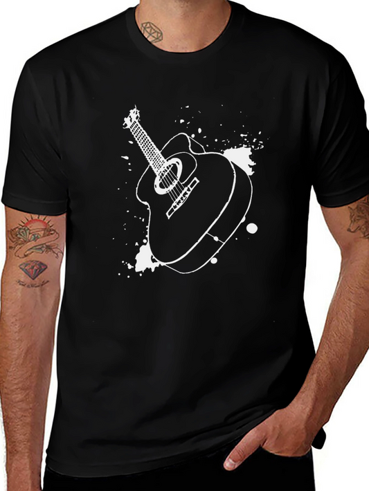 Guitar Graphic Black T-Shirt