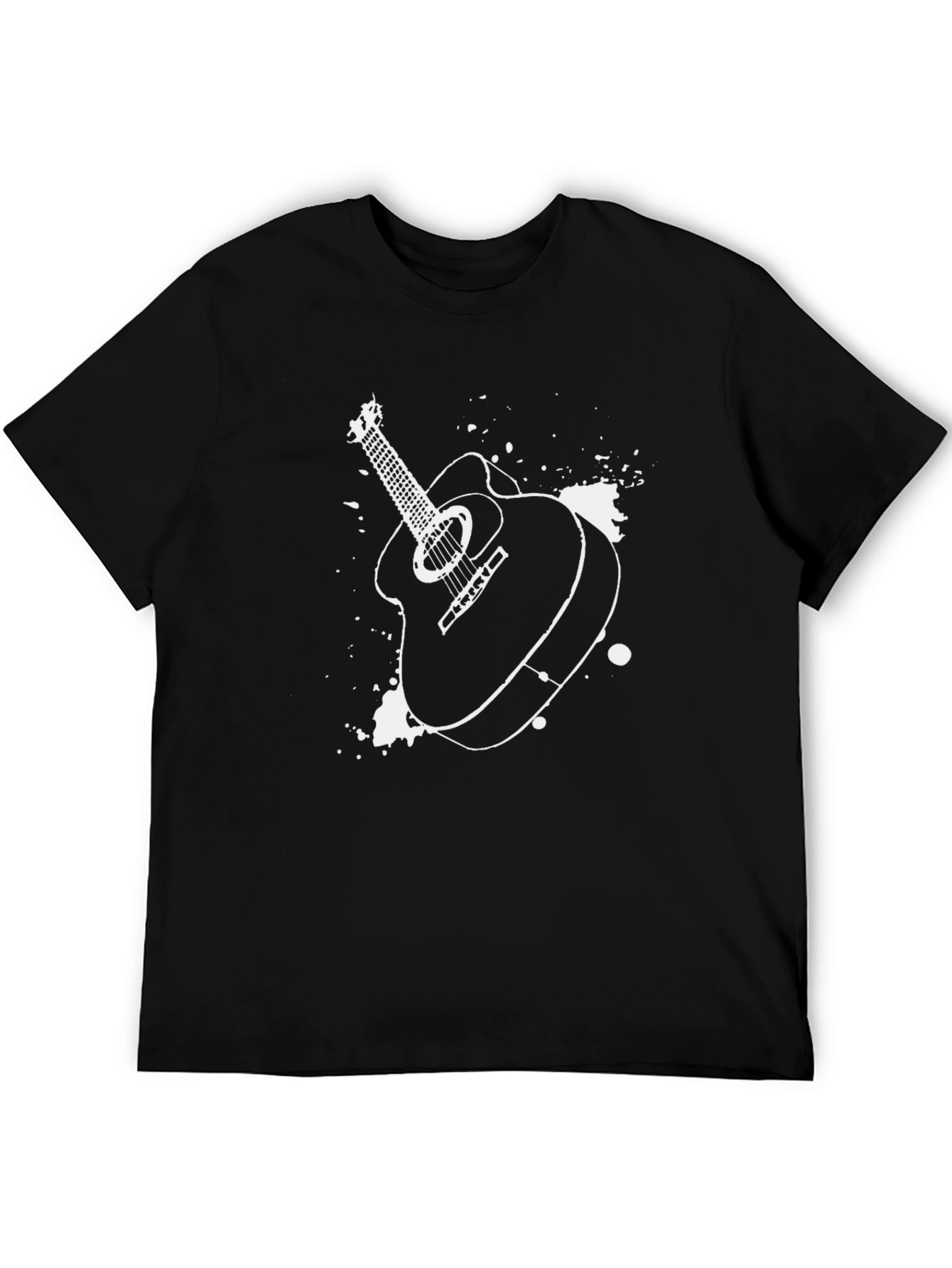 Guitar Graphic Black T-Shirt