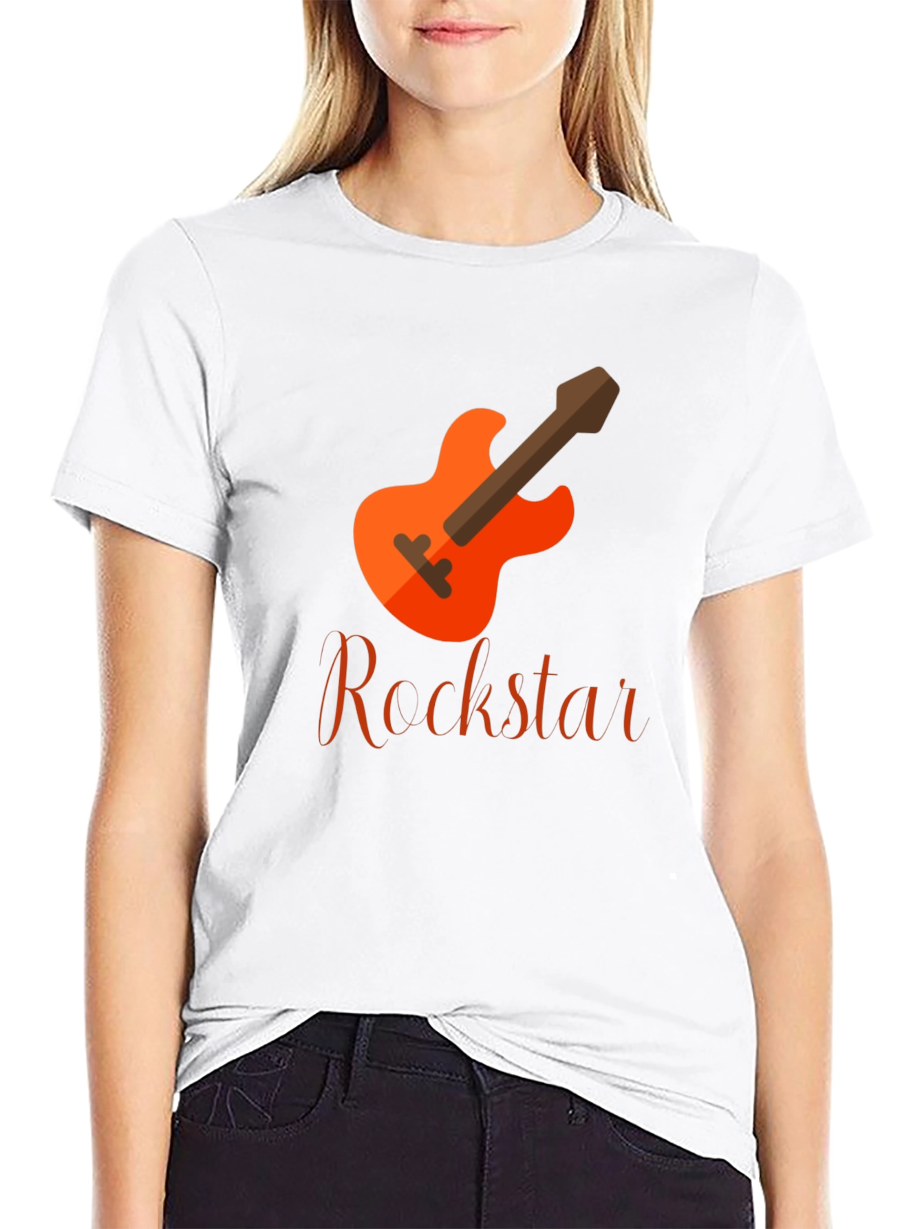 Rockstar Guitar Graphic T-Shirt - Mens Black Tee