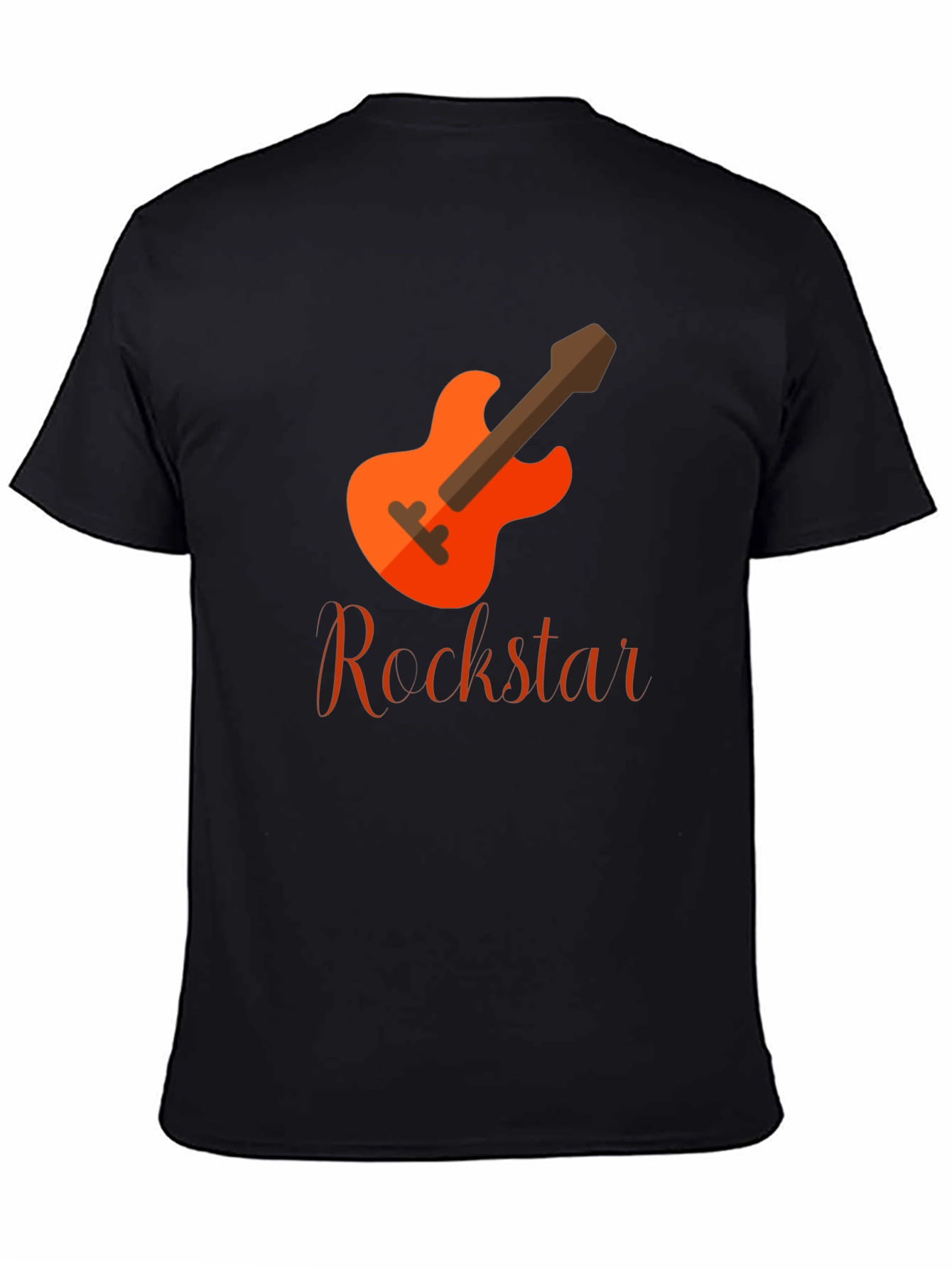 Rockstar Guitar Graphic T-Shirt - Mens Black Tee