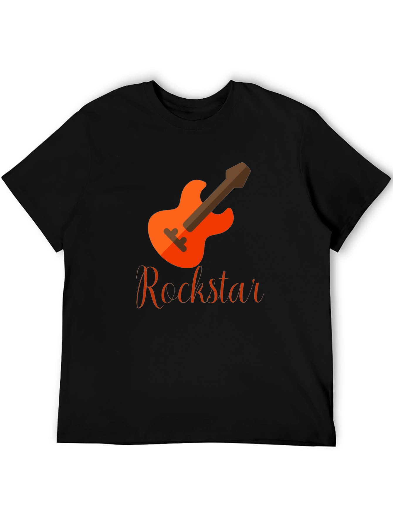 Rockstar Guitar Graphic T-Shirt - Mens Black Tee