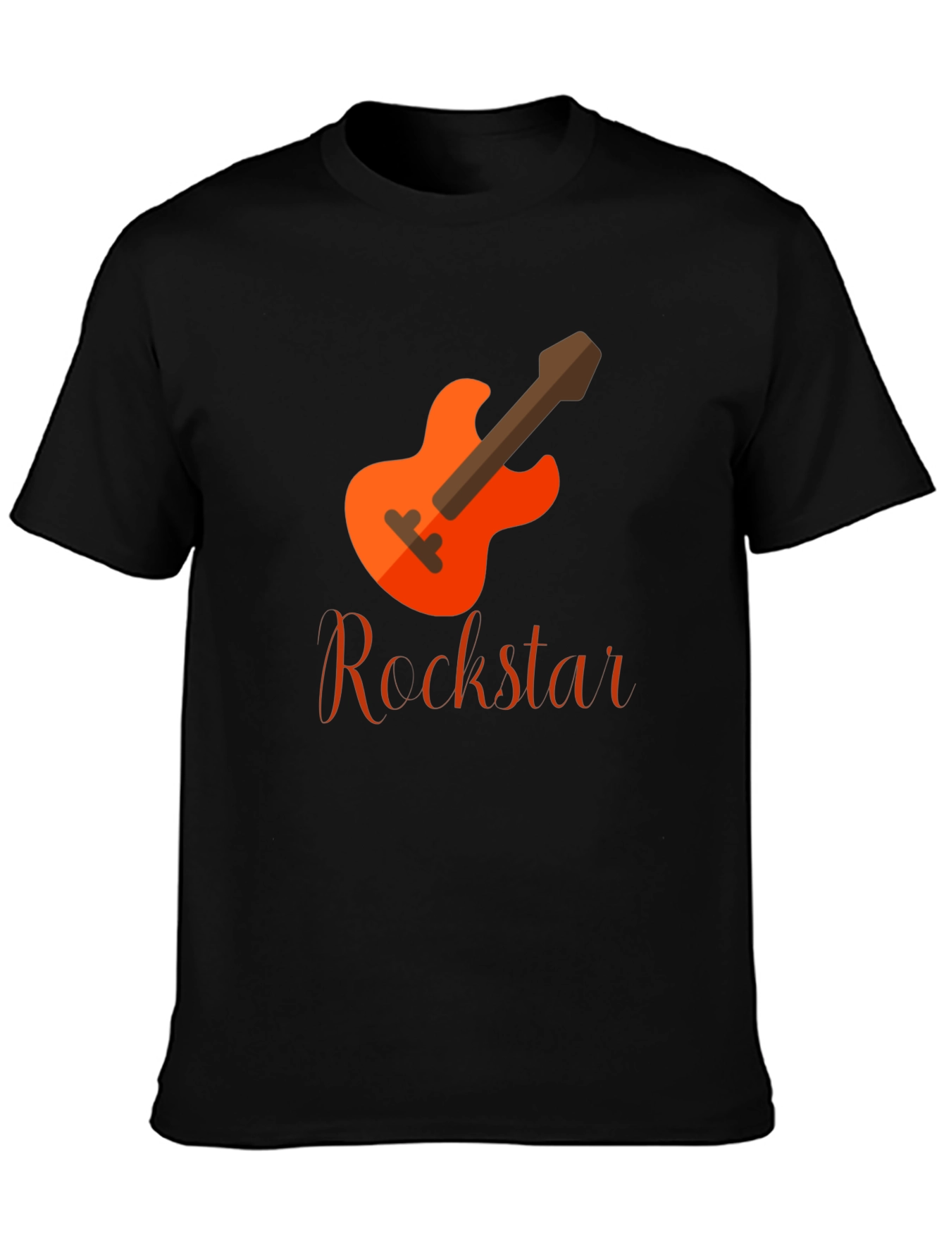 Rockstar Guitar Graphic T-Shirt - Mens Black Tee