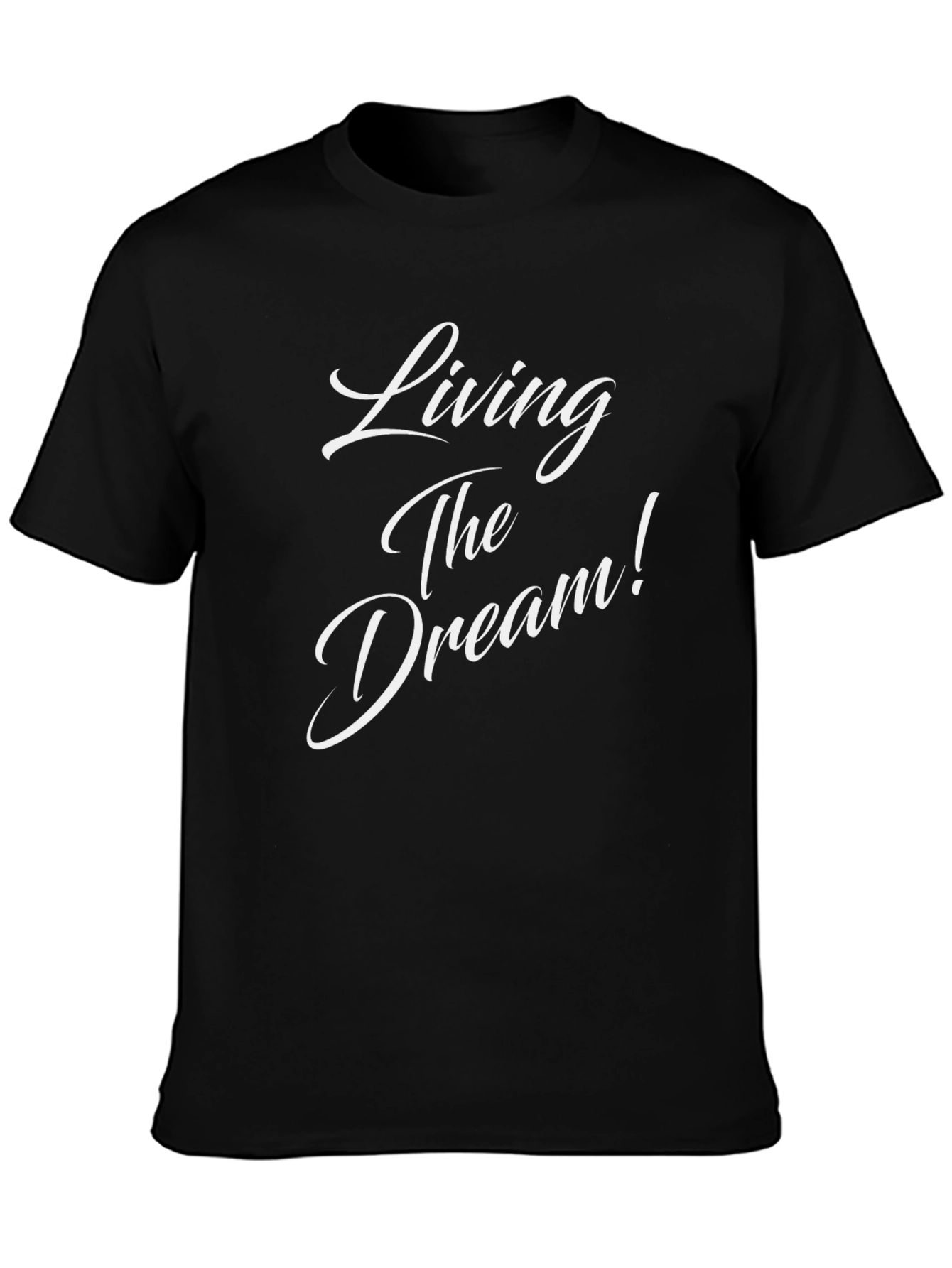 Living The Dream Black Graphic Tee Shirt