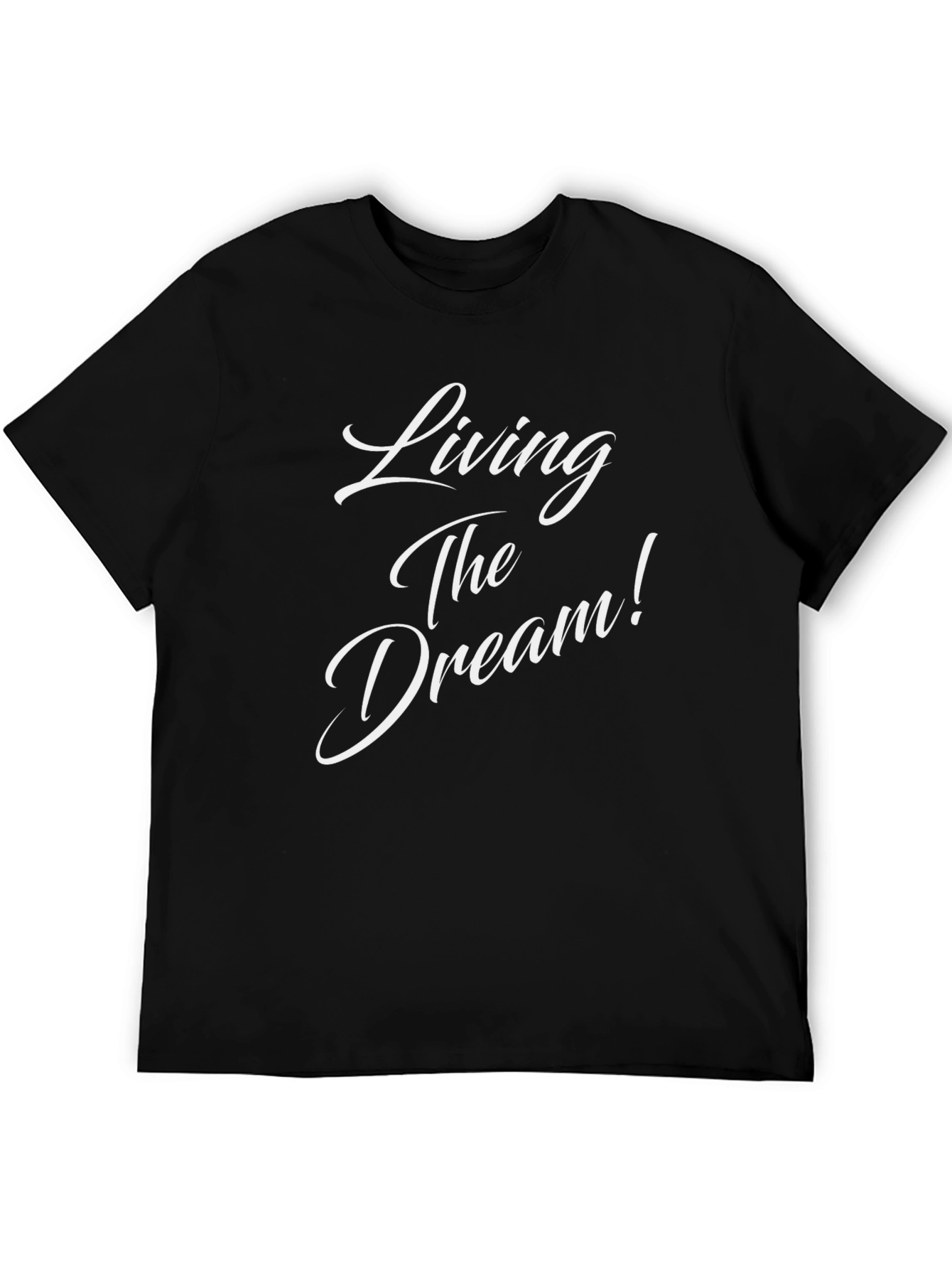 Living The Dream Black Graphic Tee Shirt
