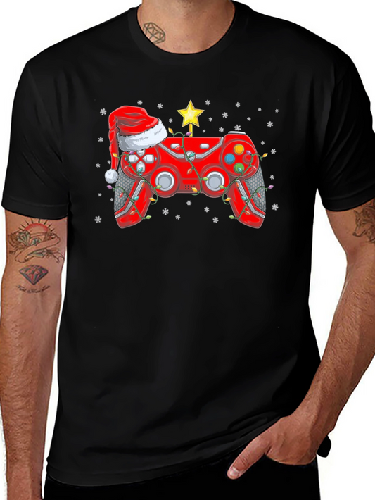 Festive Gamer T-Shirt - Christmas Controller Design