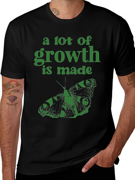 Growth Butterfly Graphic T-Shirt - Black