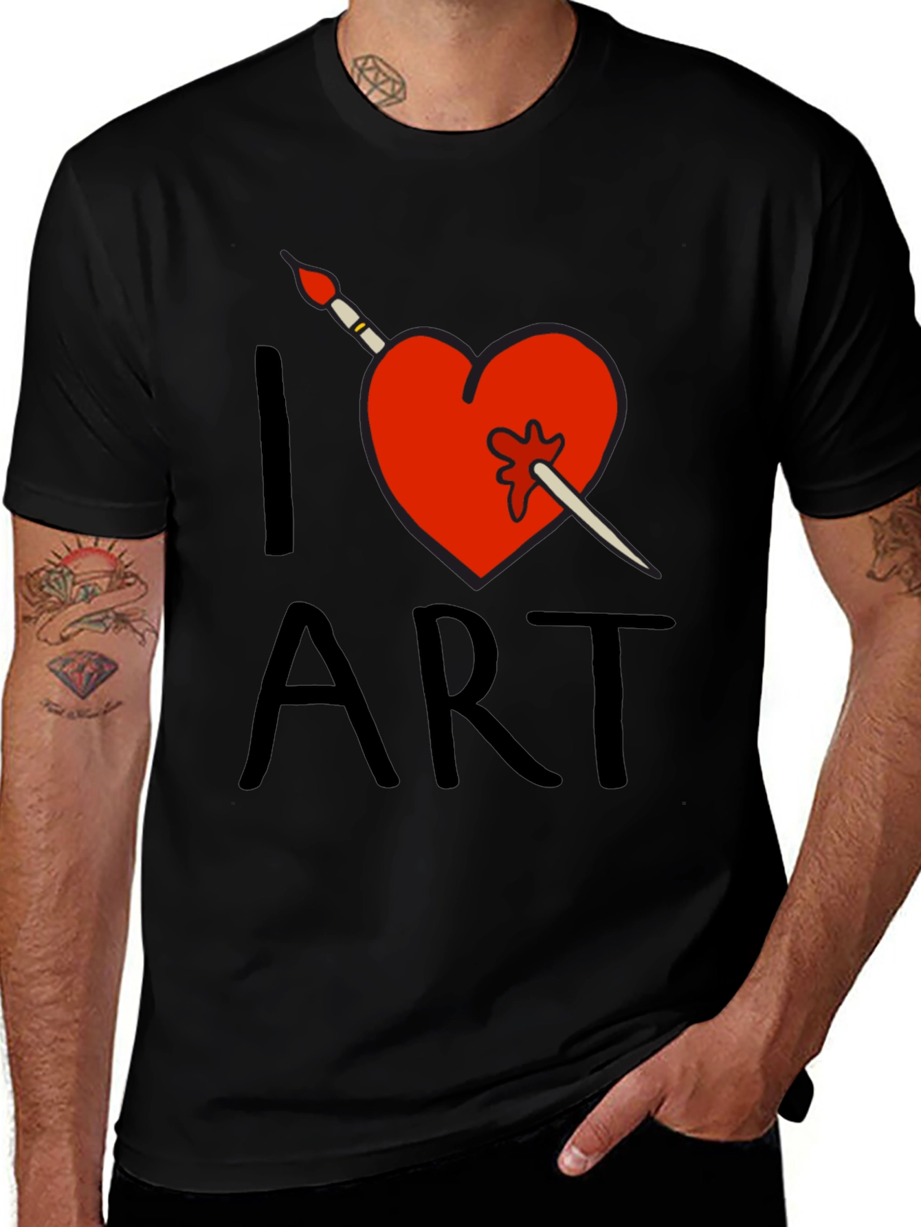 I Love Art T-Shirt - Artistic Heart Design