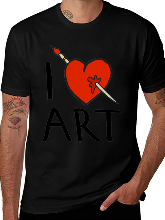 I Love Art T-Shirt - Artistic Heart Design
