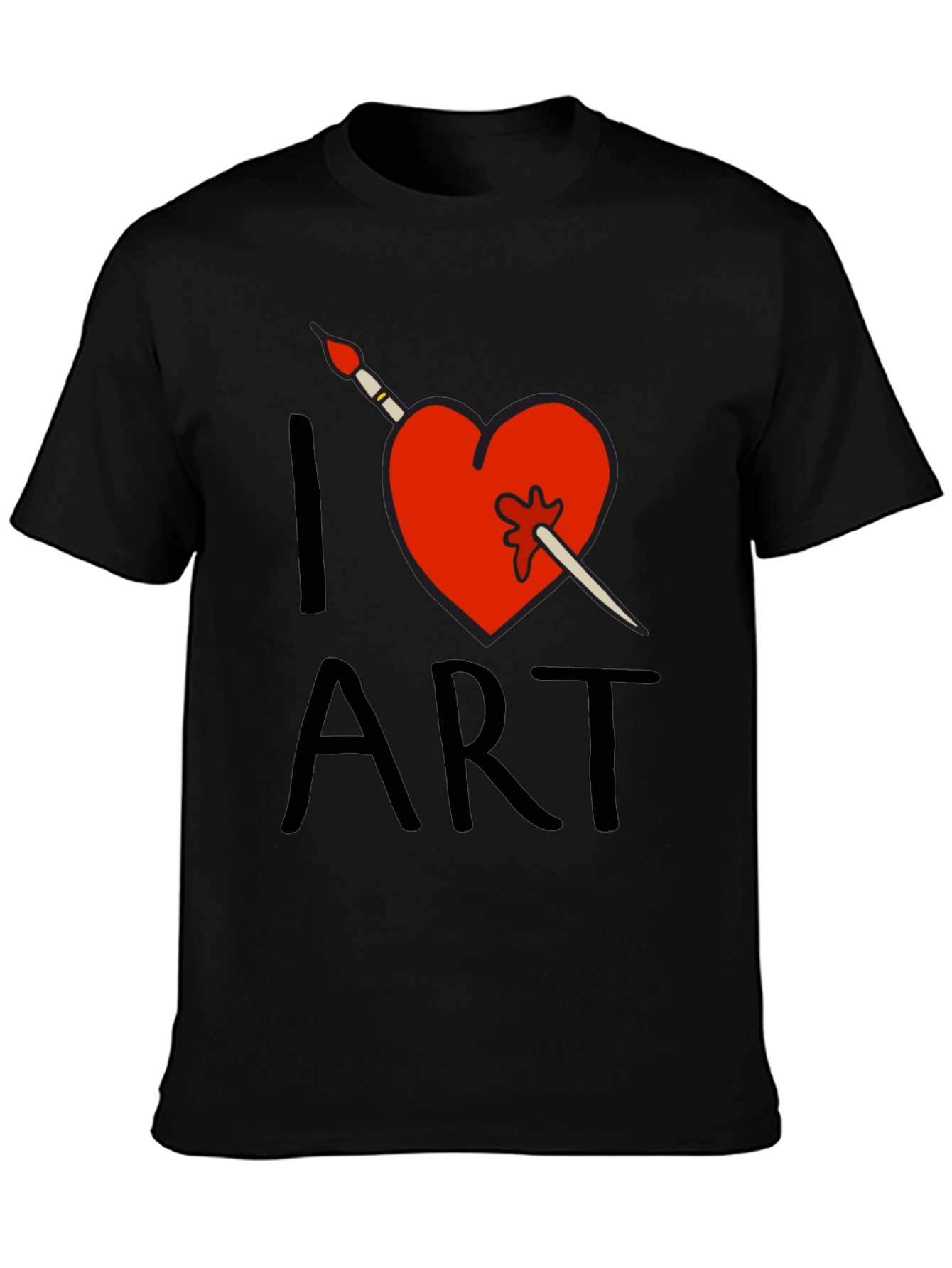 I Love Art T-Shirt - Artistic Heart Design