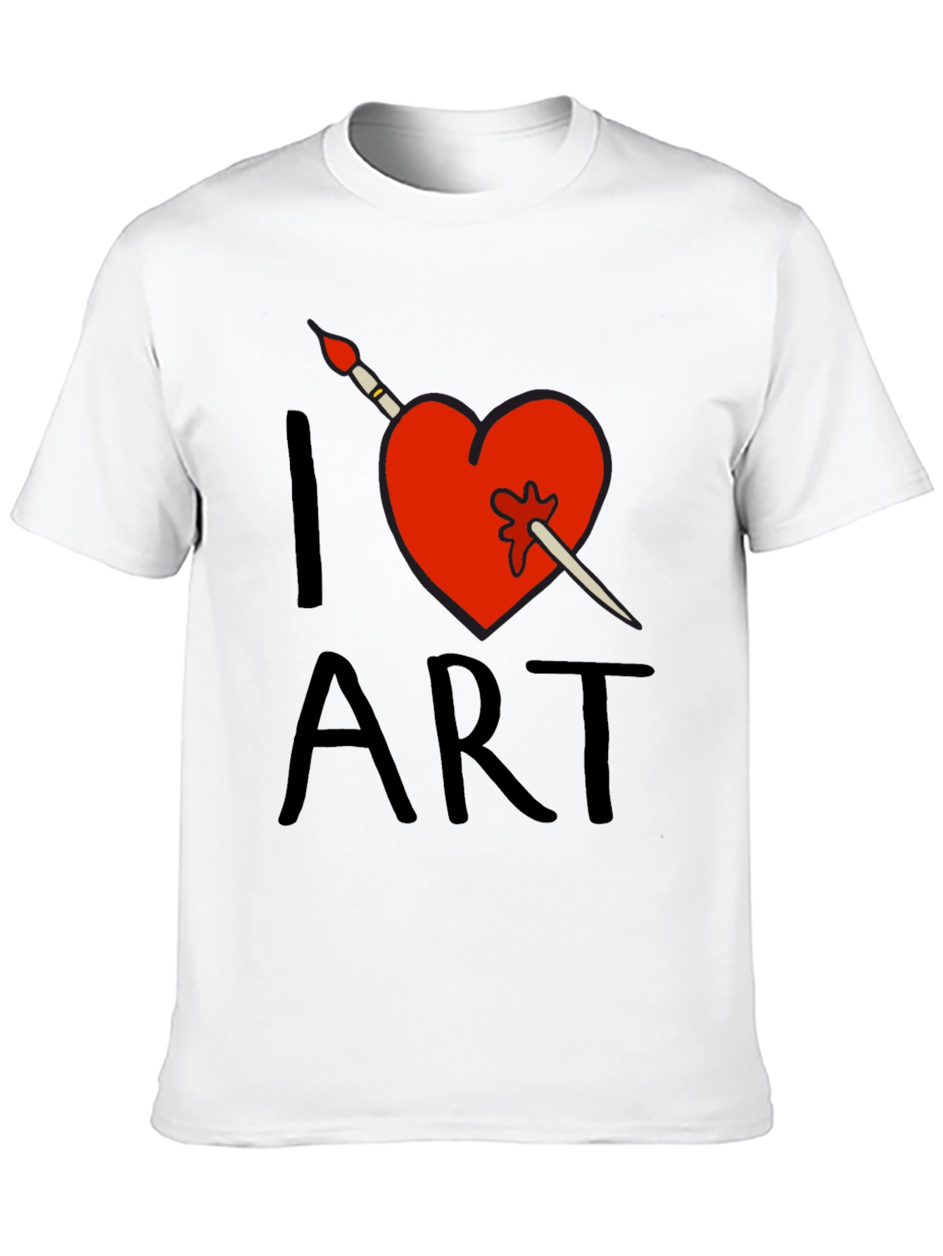 I Love Art T-Shirt - Artistic Heart Design