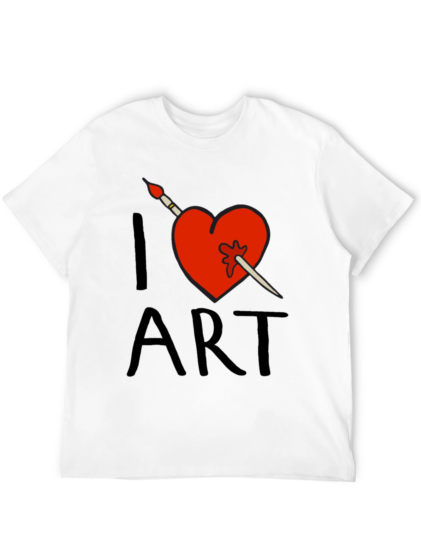 I Love Art T-Shirt - Artistic Heart Design
