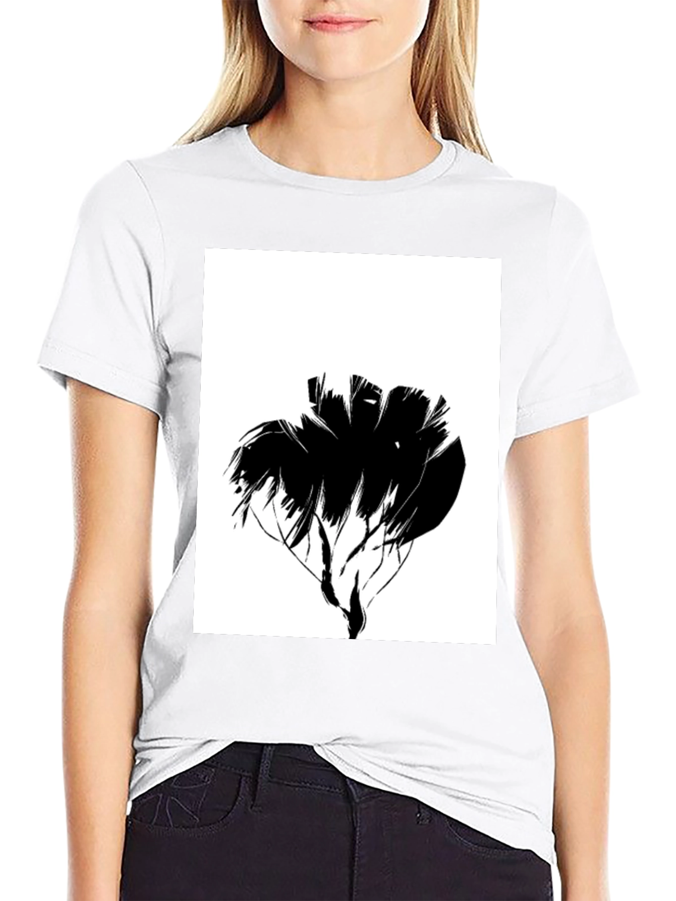 Abstract Tree Graphic Black Tee