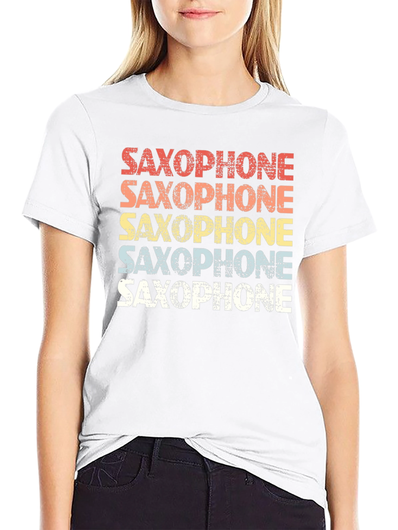 Retro Saxophone T-Shirt for Music Lovers